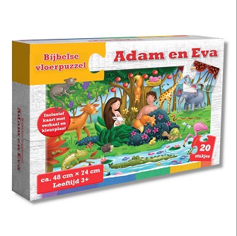 Vloerpuzzel Adam en Eva